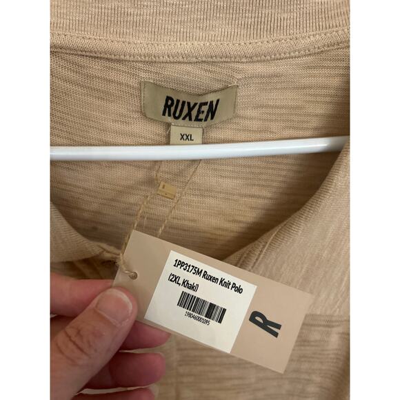 Ruxen‎ Beige Knit Short Sleeve Size XXL NWT - Picture 3 of 3